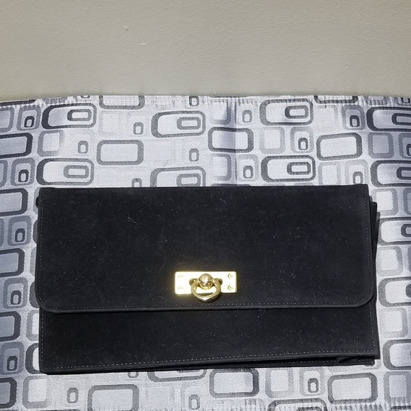 Black Velvet Clutch Purse - Picture 1 of 9